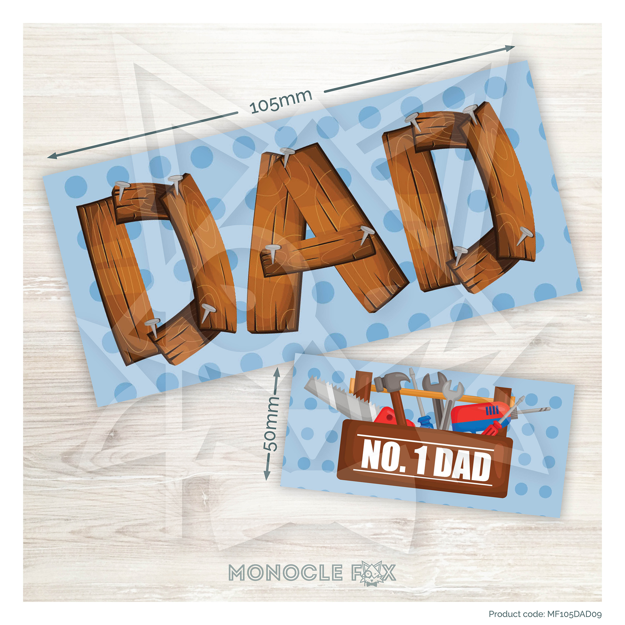 no. 1 dad blue tool box