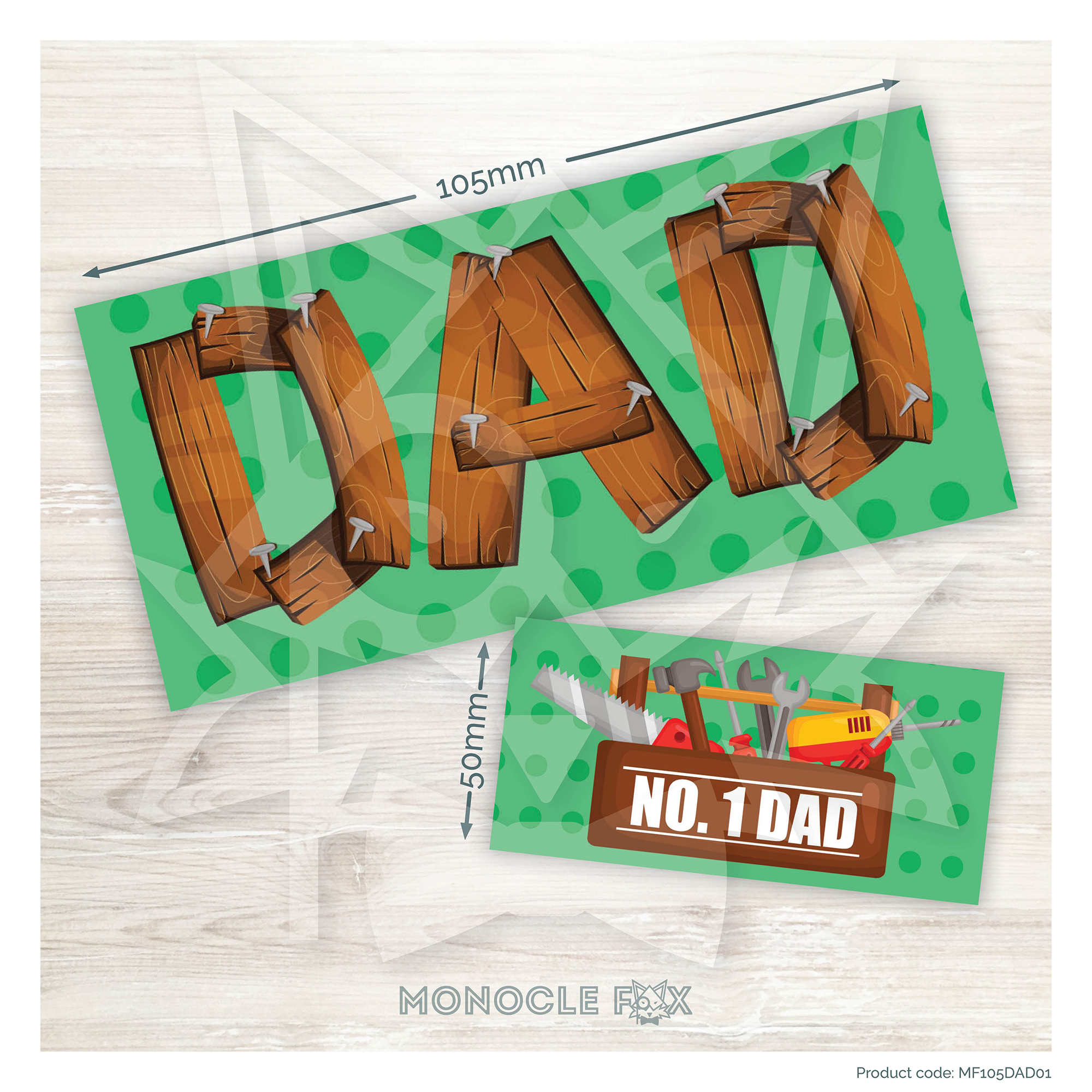 Father's Day Theme Cookie Bag Topper