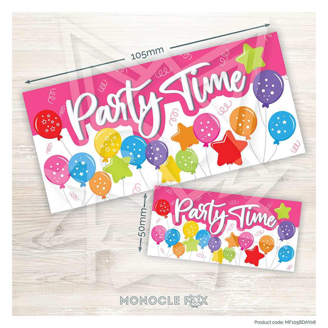 party time pink 105mm topper