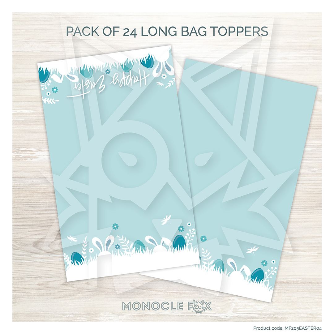 happy easter bag and topper in one aqua