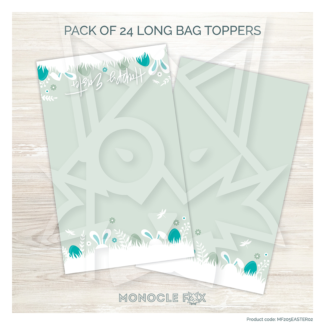 happy easter bag and topper in one mint